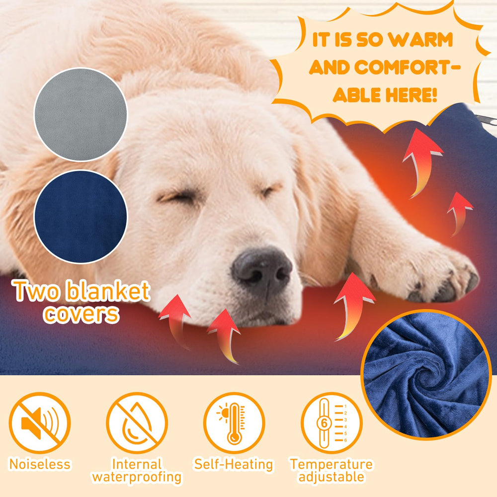 Pakimi dog heating pad waterproof outer layer ensures spill resistance and durability.