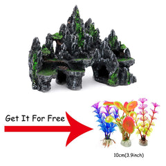 PakyKai rockery cave decor creates hiding spots and natural-looking landscape.