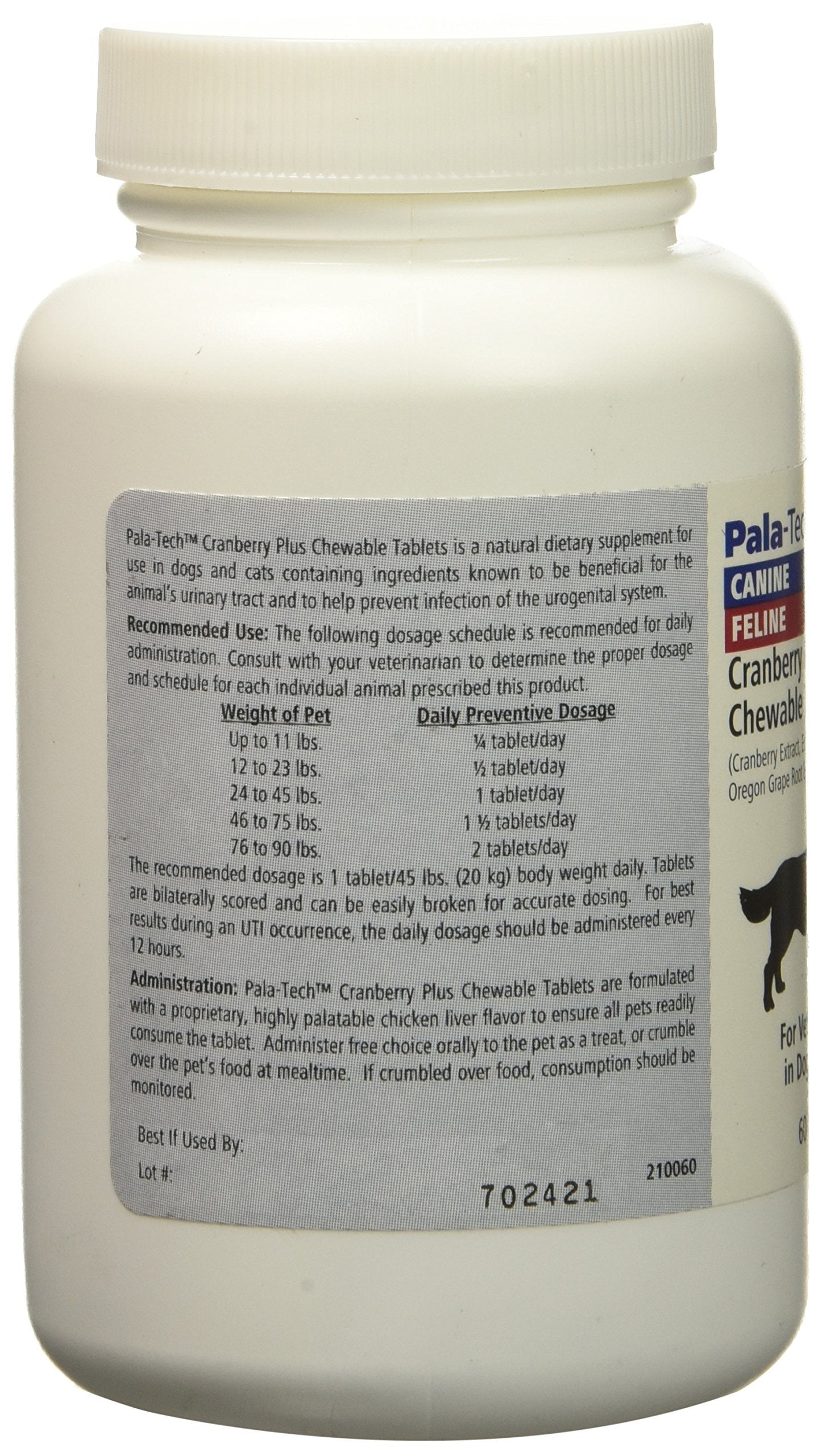 Pala Tech Cranberry Plus chews for dogs and cats support urinary tract health during daily routines
