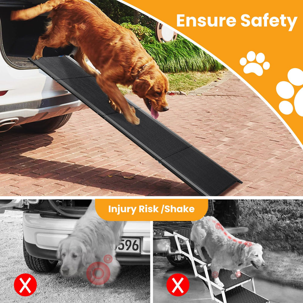 PALATALA folding dog ramp folds compactly for storage