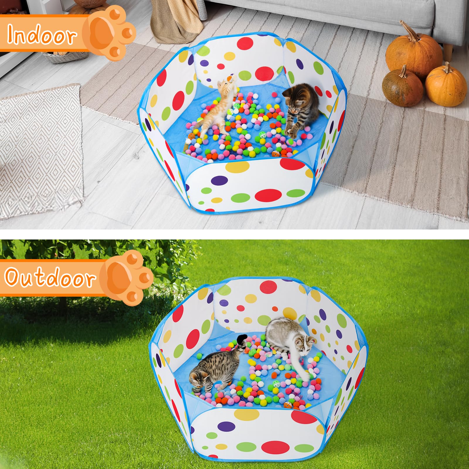 Palksky cat pit folds flat for easy storage and transport