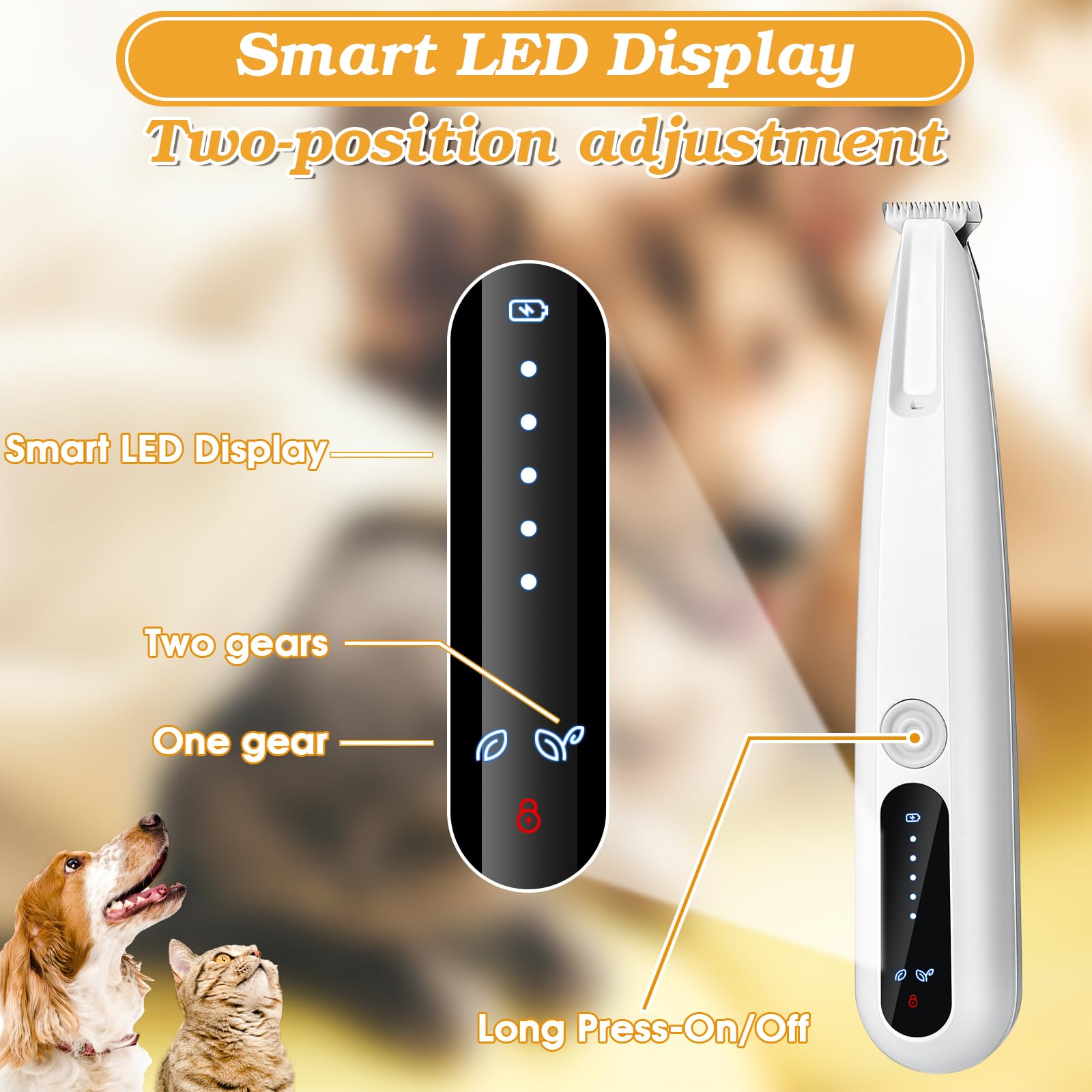 Palksky dog paw trimmer cordless design enables easy reach around paws