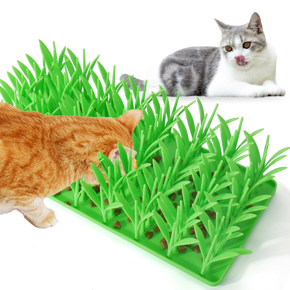 Palksky silicone grass mat cats usage – slows feeding for safer meals.