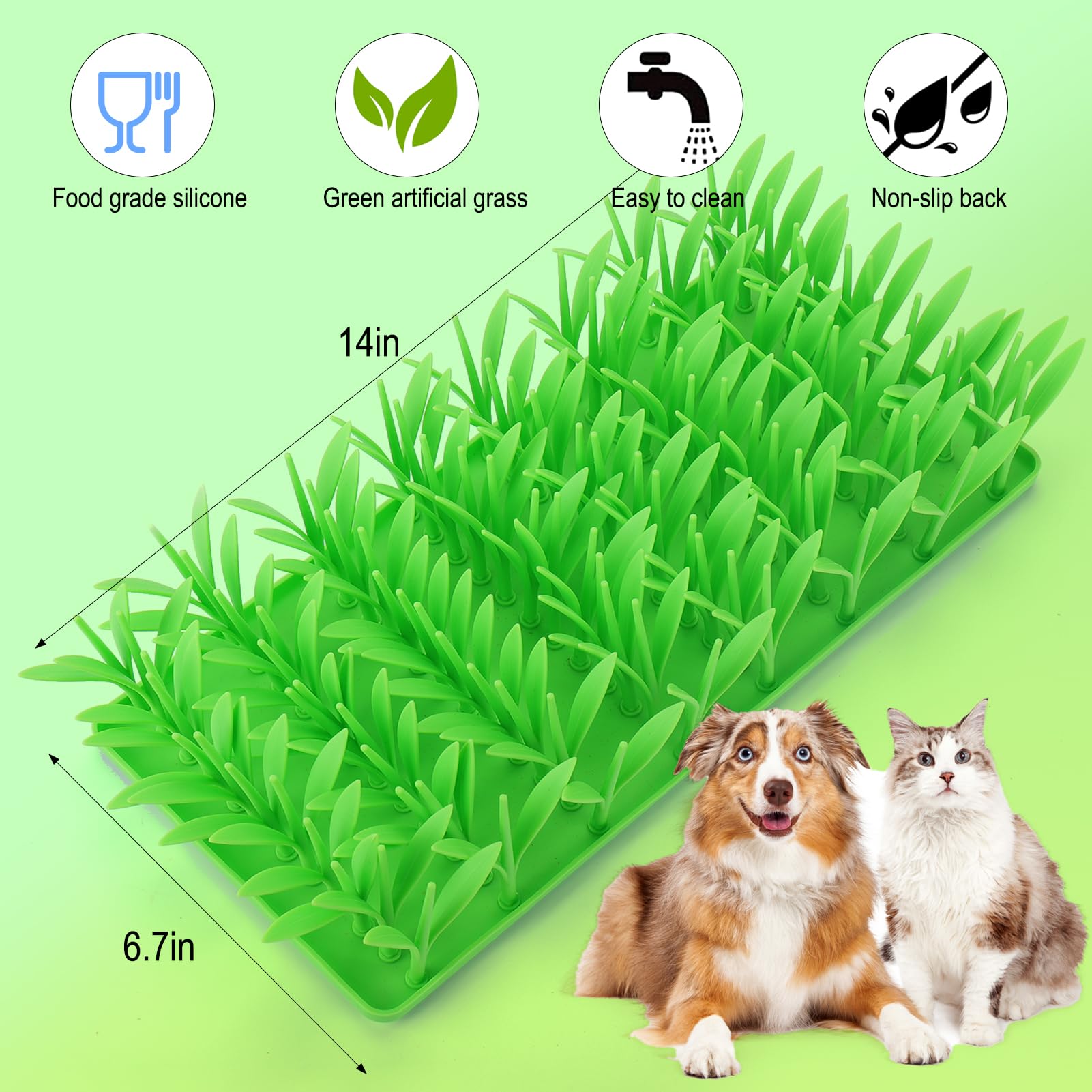 Palksky silicone grass mat foraging – engages dogs and cats in enrichment.