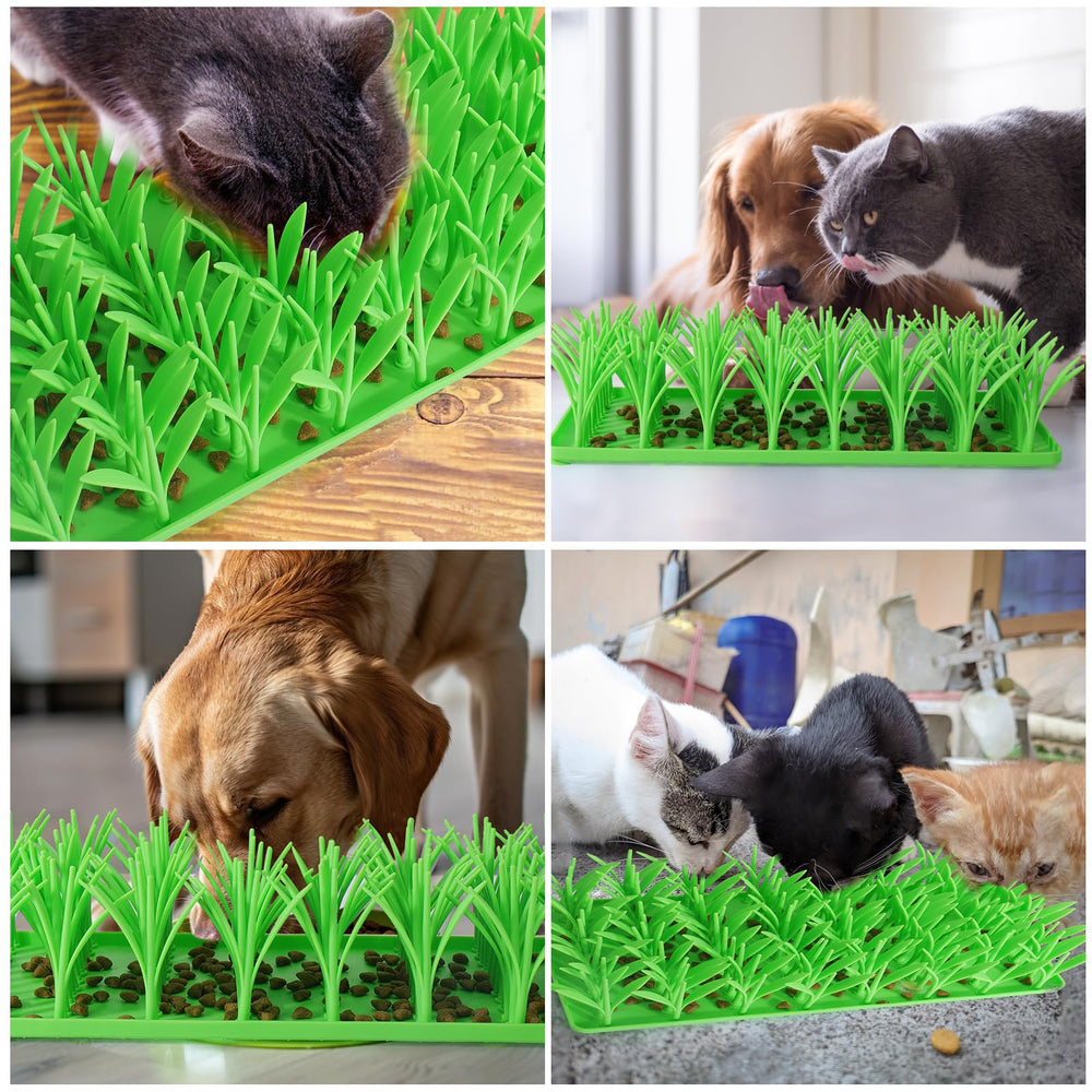 Palksky silicone grass mat multi-pet-use – suitable for cats, dogs, and small pets.