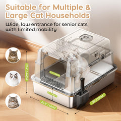 PalNests flip-top door design enables easy lid access and quick cleaning.