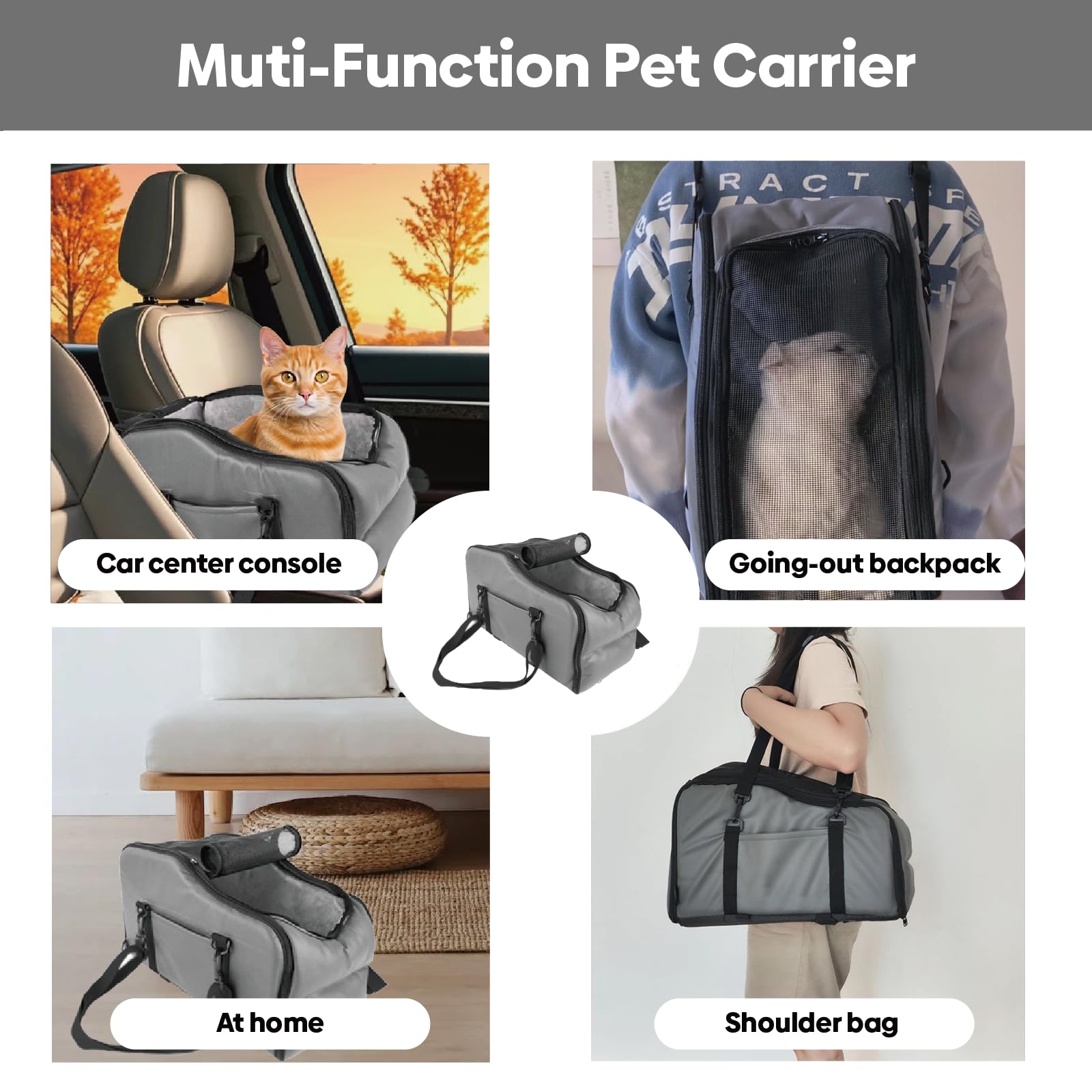 Palsway cat car seat adjustable straps allow quick, secure installation.
