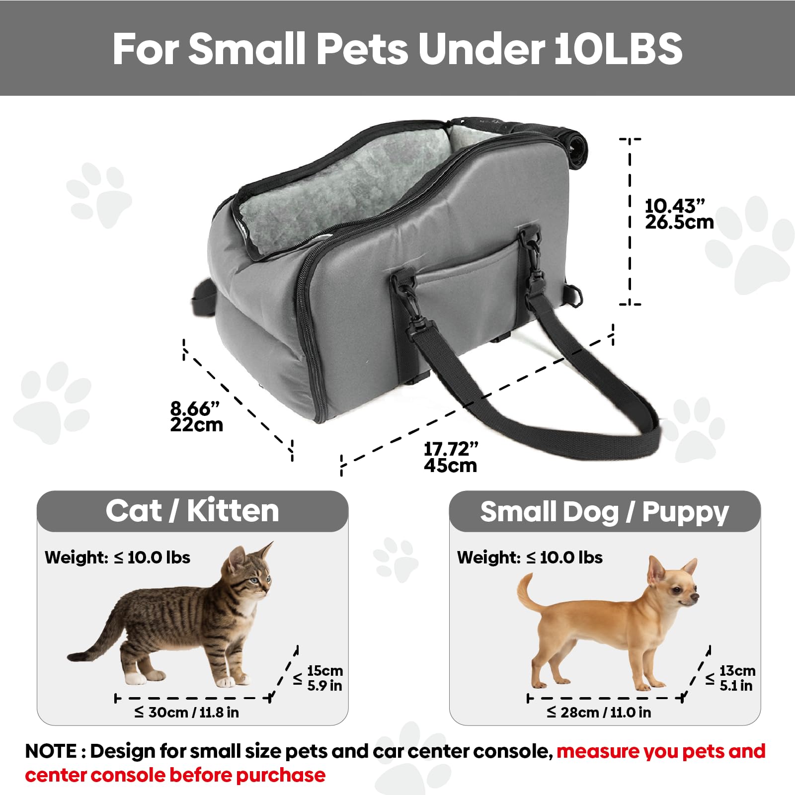 Palsway cat car seat mesh-top zippered opening for breathability and easy access.