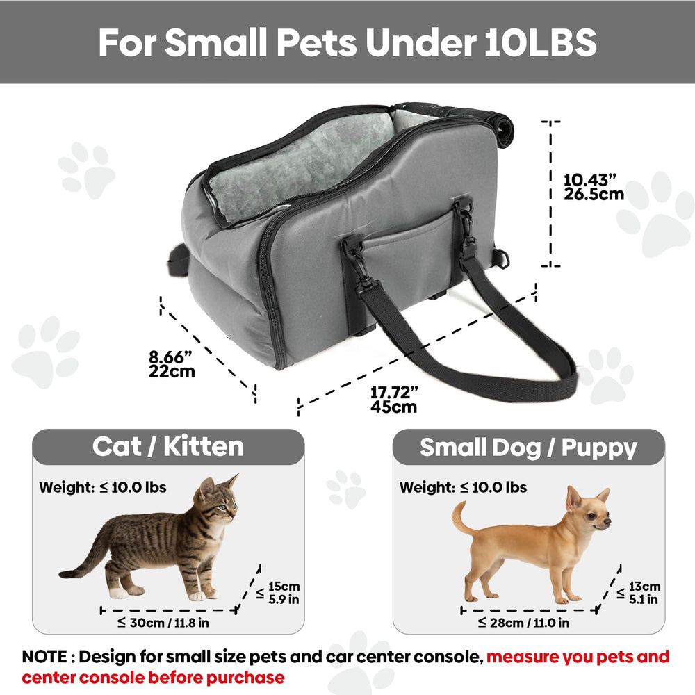 Palsway cat car seat mesh-top zippered opening for breathability and easy access.
