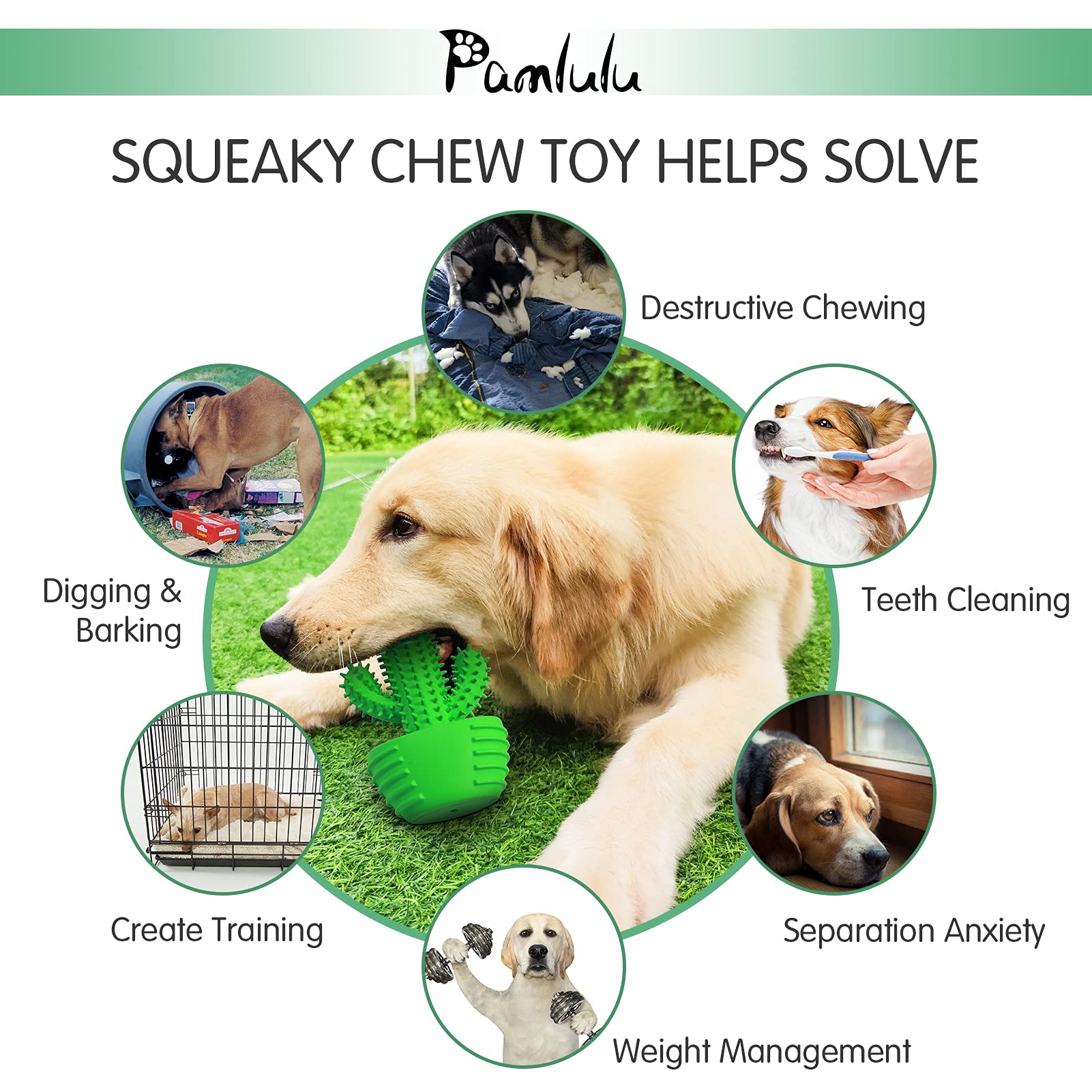 Pamlulu: juguete para perros agresivos con mordida duradera y distracción controlada