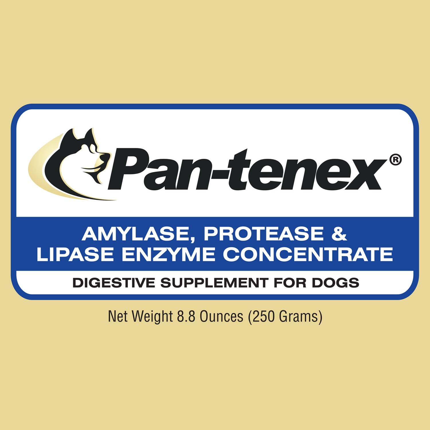 Pan-tenex dogs powder texture closeup highlights dust-free, low-odor formulation for easy handling.