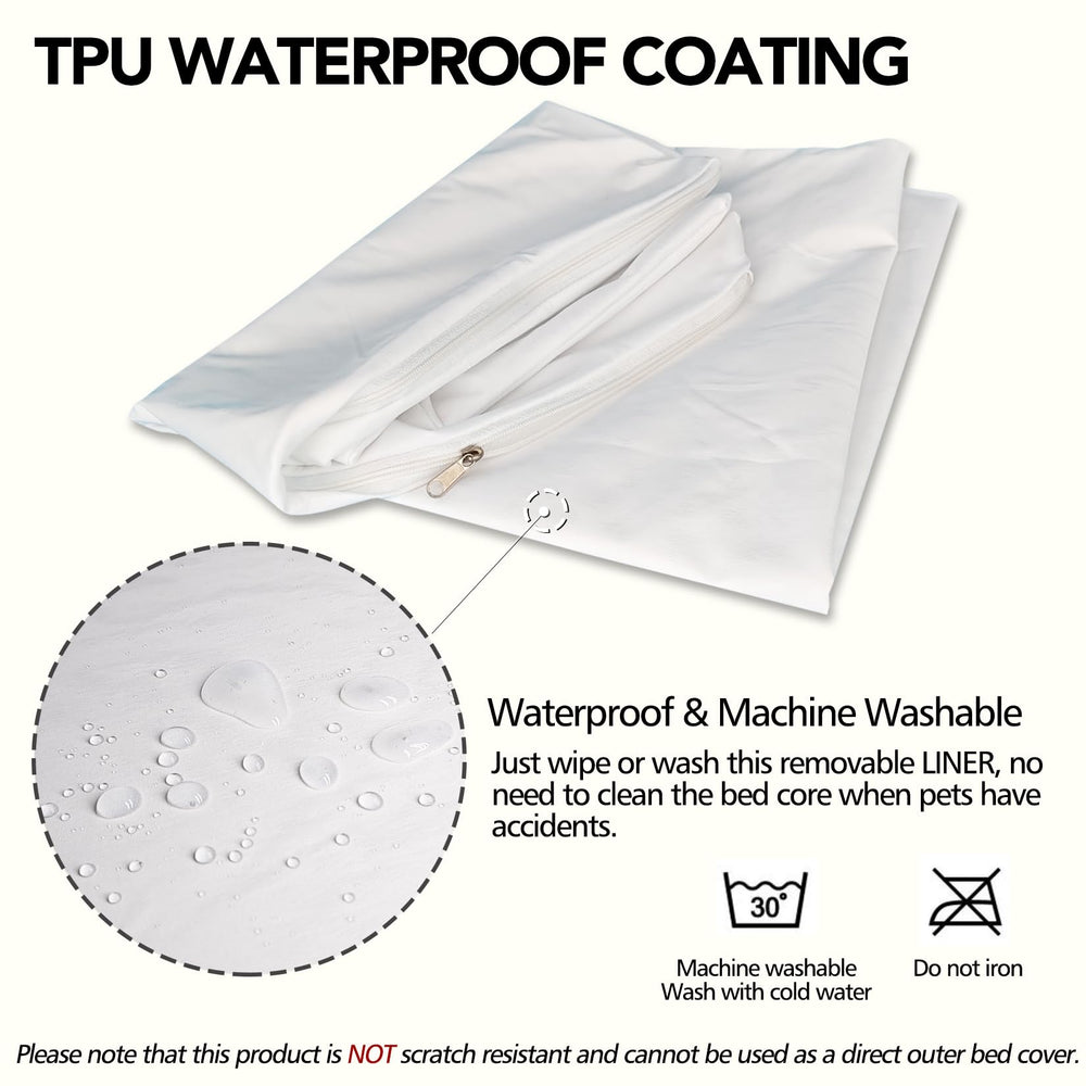Panabana dog bed liner with full-wrap zipper in use.
