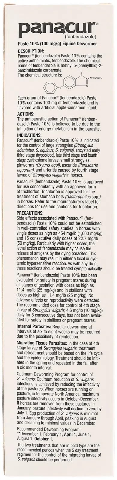 Panacur horse care routine image for ready-to-use solution
