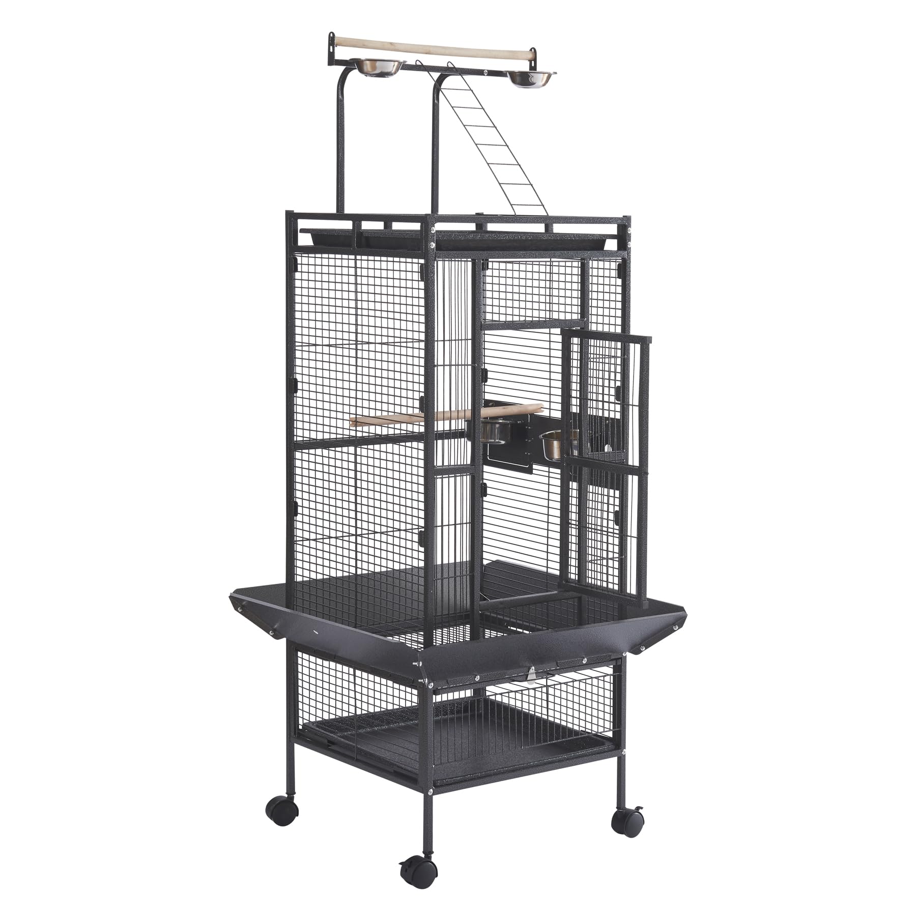 Panana cage open door setup showing easy access during daily use.