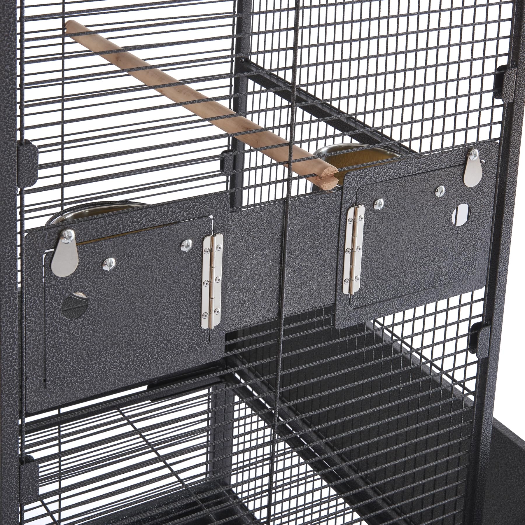 Panana bird cage side view highlighting tall 61-inch height.