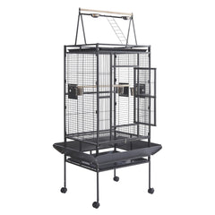 Panana wide-flight bird cage with 69-inch height on rolling stand for spacious parrots