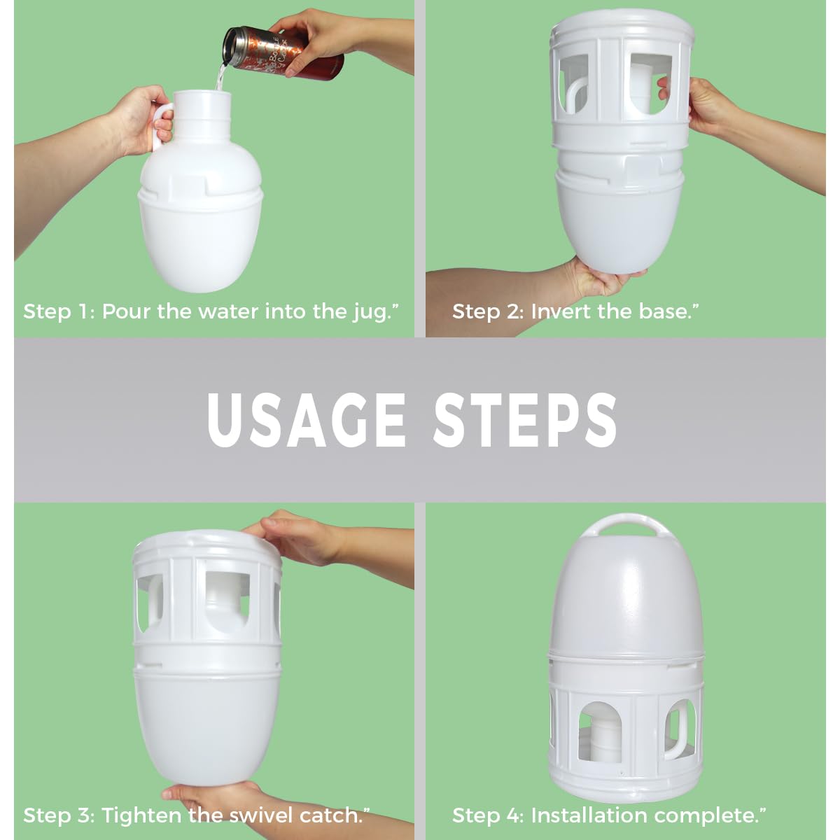 Panchitalk water dispenser with handle demonstrates easy carrying and placement flexibility.