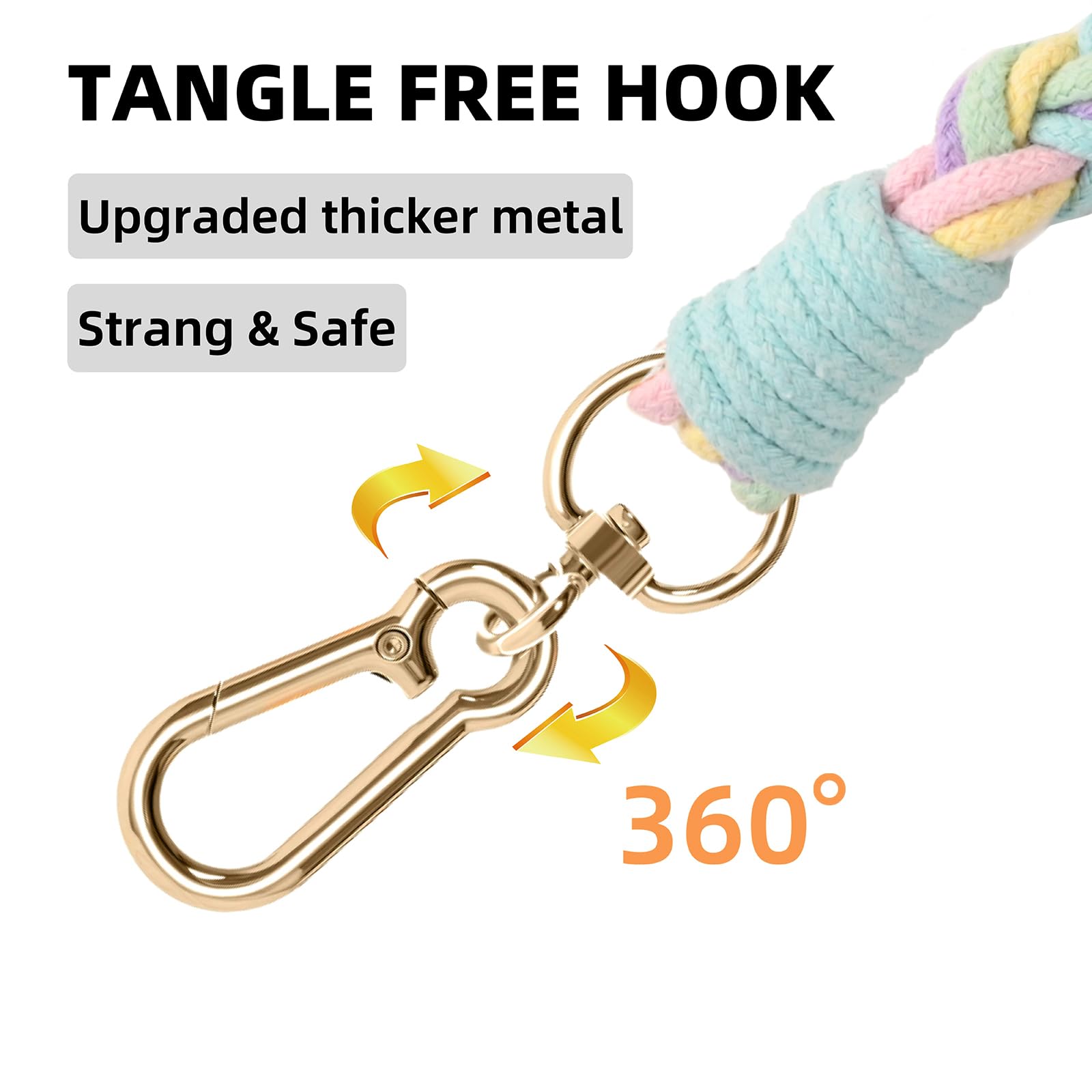 Panda Jianghu leash includes O-ring attachment for bags or keys