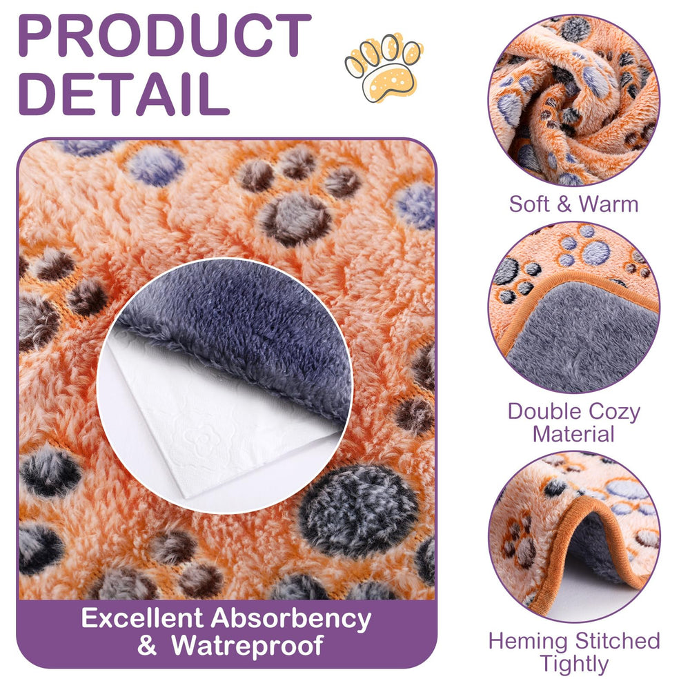 Panelee paw-print pink waterproof blanket offers cozy travel comfort