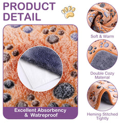 Panelee paw-print pink waterproof blanket offers cozy travel comfort