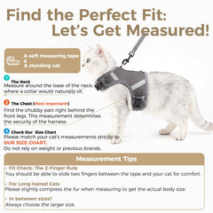 Pangdi cat harness escape-proof grey XX-Large side buckle detail for easy adjustments