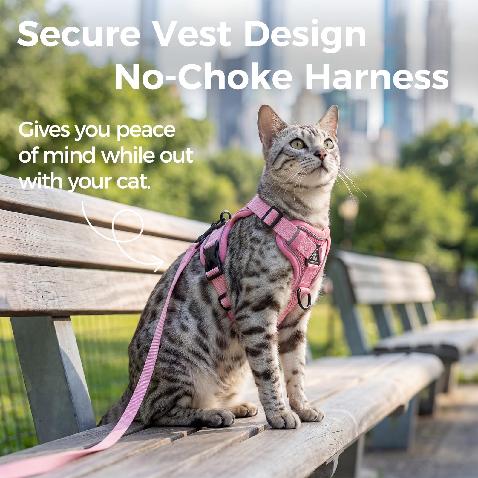 pangdi cat harness xl escape-proof vest prevents wriggling during outdoor time