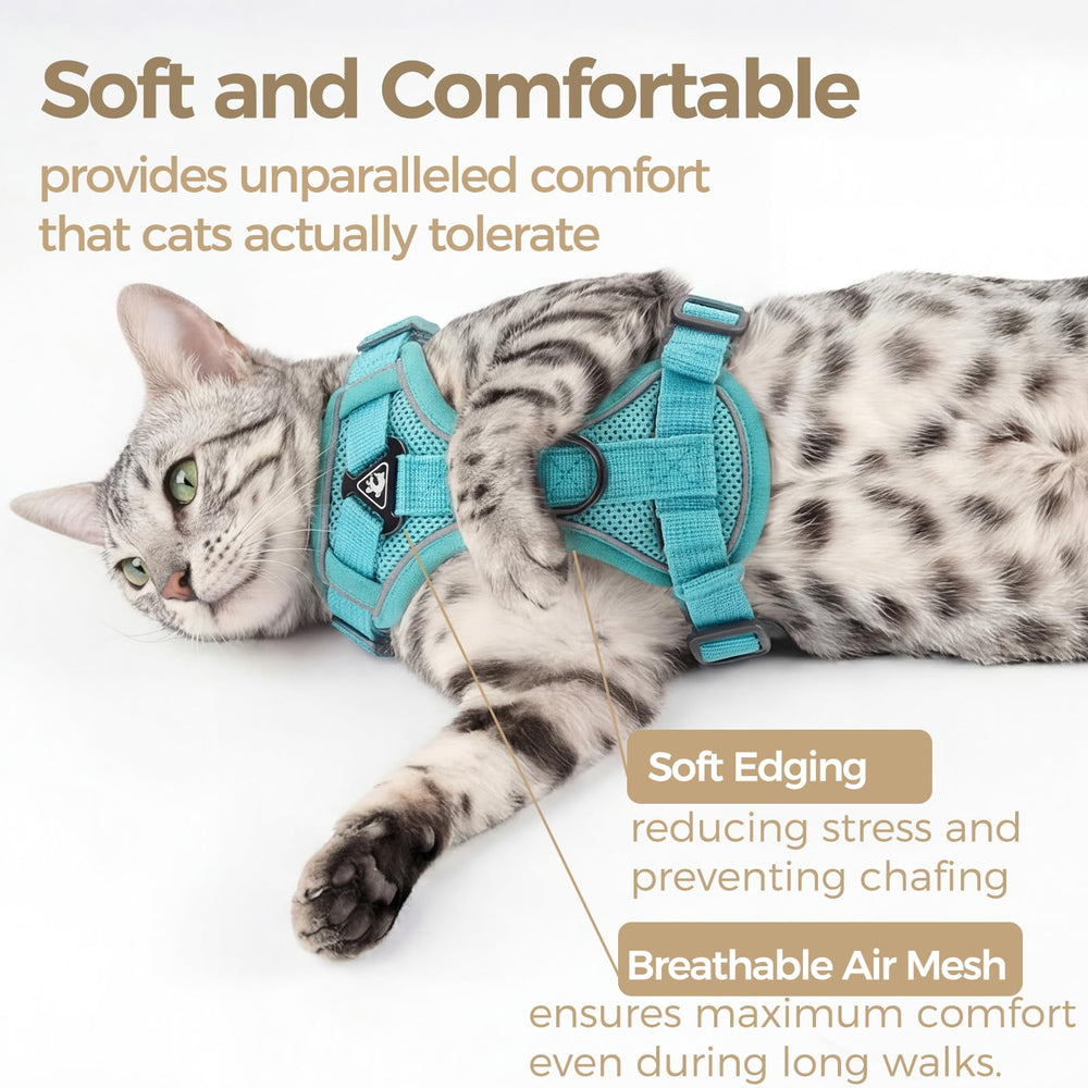 pangdi cat harness xl turquoise easy-to-use design simplifies secure fittings.
