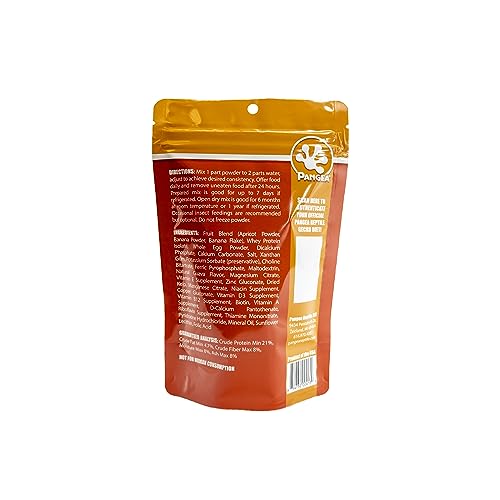 Pangea Fruit Mix Apricot gecko-snack serving image highlights tasty feeding option for fruit-eating geckos