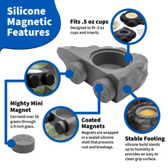 Pangea Gecko Feeding Ledge with cups is compatible for flexible feeding setups.