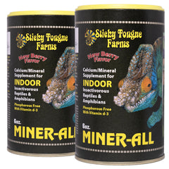 Pangea Miner-All reptile supplement bottle close-up highlighting premium calcium powder for strong bones