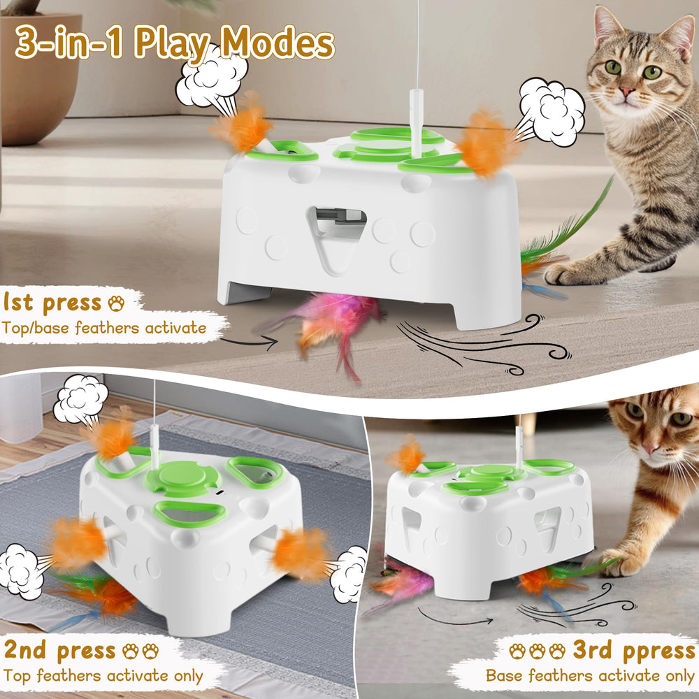 PANRIO 3in1 flying-bird with wand invites hunting-like play and bonding.