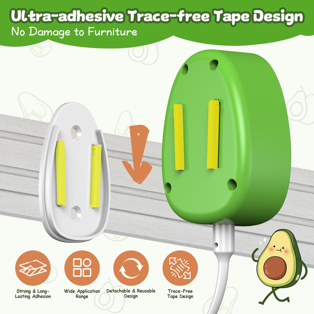 PANRIO adhesive back demonstrates easy, non-trace mounting on smooth surfaces.