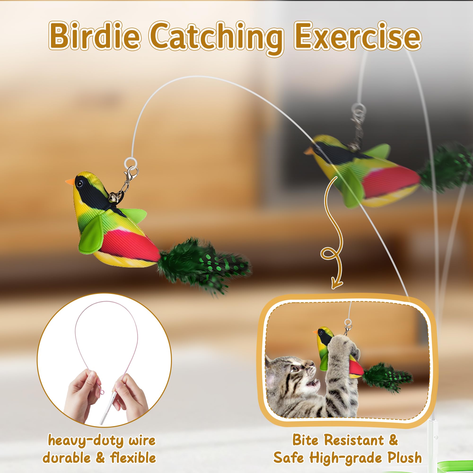 PANRIO cheese-base non-slip design stabilizes the toy during lively sessions.