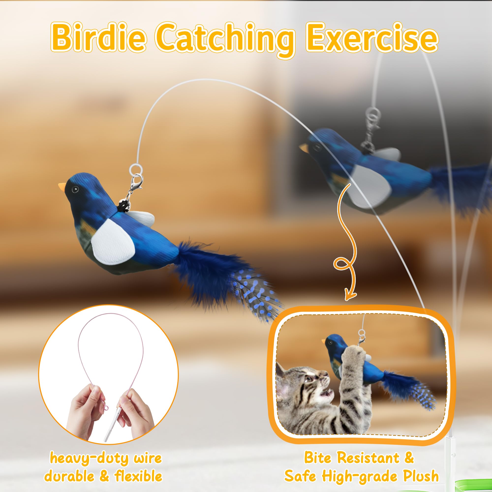 PANRIO flying bird with wand toy encouraging interactive play and exercise.