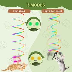 PANRIO mouse wand teaser stimulates chase instincts during indoor play.