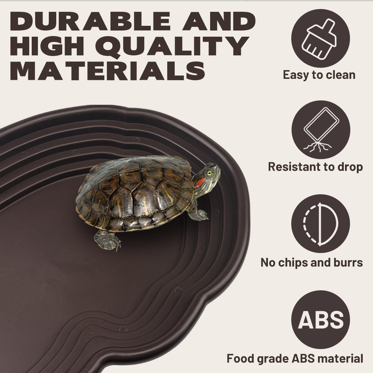 Pansente drain port design reduces water changes in terrariums.