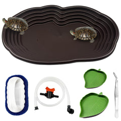 Pansente turtle water dish with ramp for safe entry and easy hydration.
