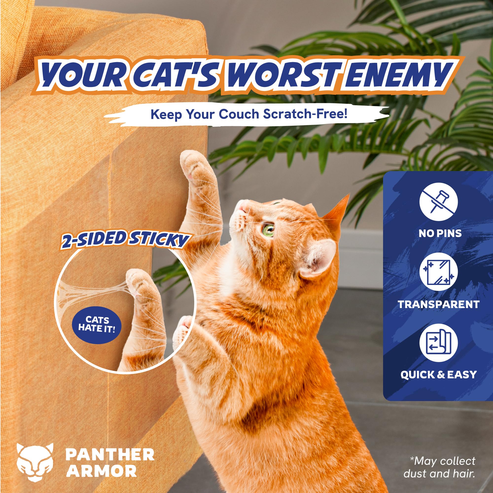 Panther Armor XL sheet provides large-area protection for a roomy couch.
