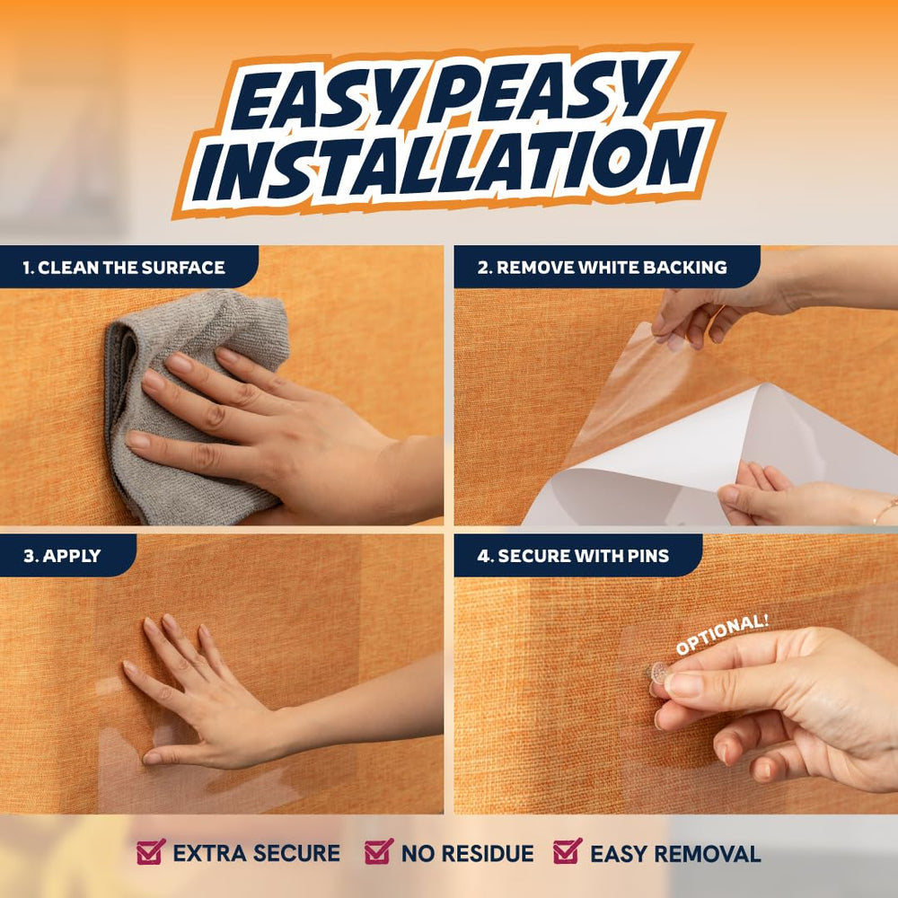 Panther Armor clear adhesive layer provides nearly invisible protection with matte finish.