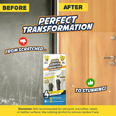 Panther Armor door protector on surface enables easy scratch defense