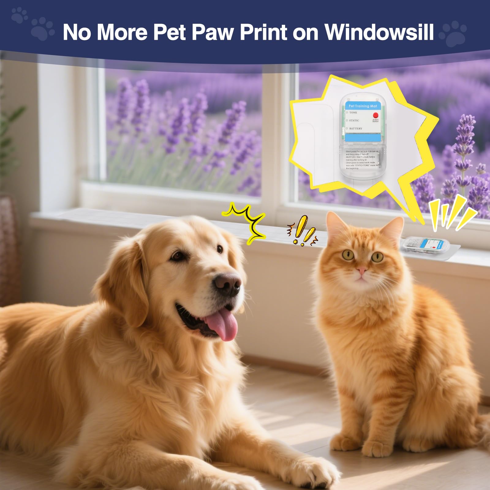 PAPARELA Scat Pet Shock Mat shows three training modes for behavior training