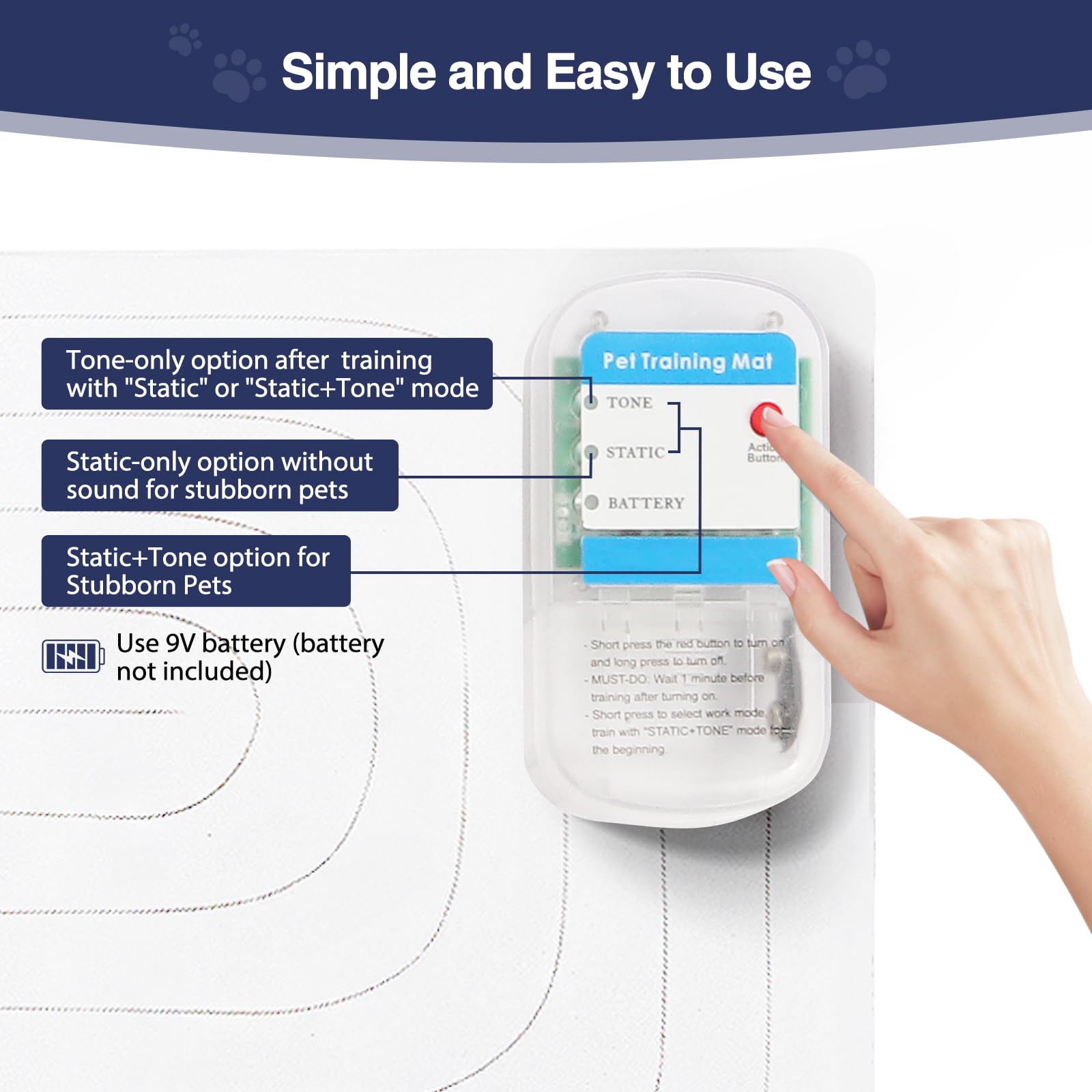 PAPARELA Scat Shock Mat battery-powered setup demonstrates portable placement