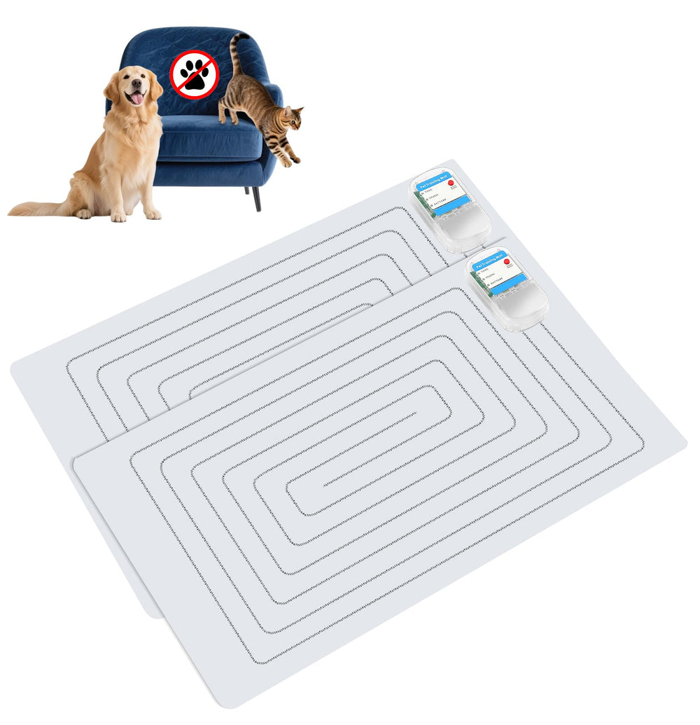 PAPARELA Scat Shock Mat on a counter setup deters pets from furniture