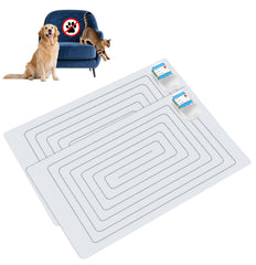 PAPARELA Scat Shock Mat on a counter setup deters pets from furniture