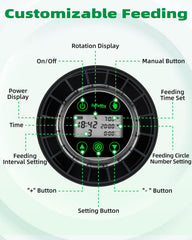 Papettly automatic fish feeder LCD display aids precise scheduling and quick adjustments.