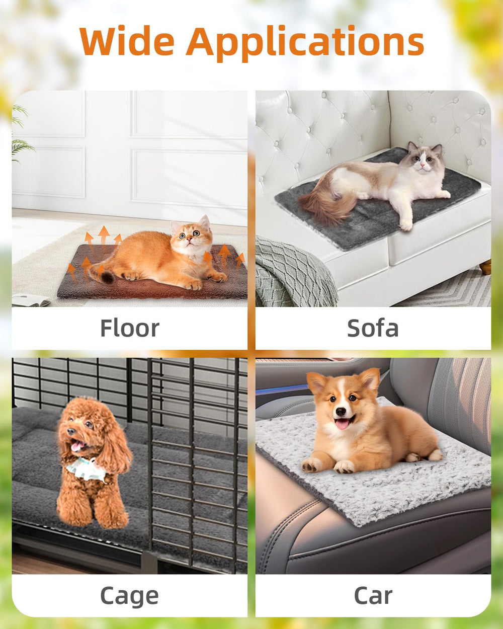 Papettly cama autocalentable diseño de dos caras y suave