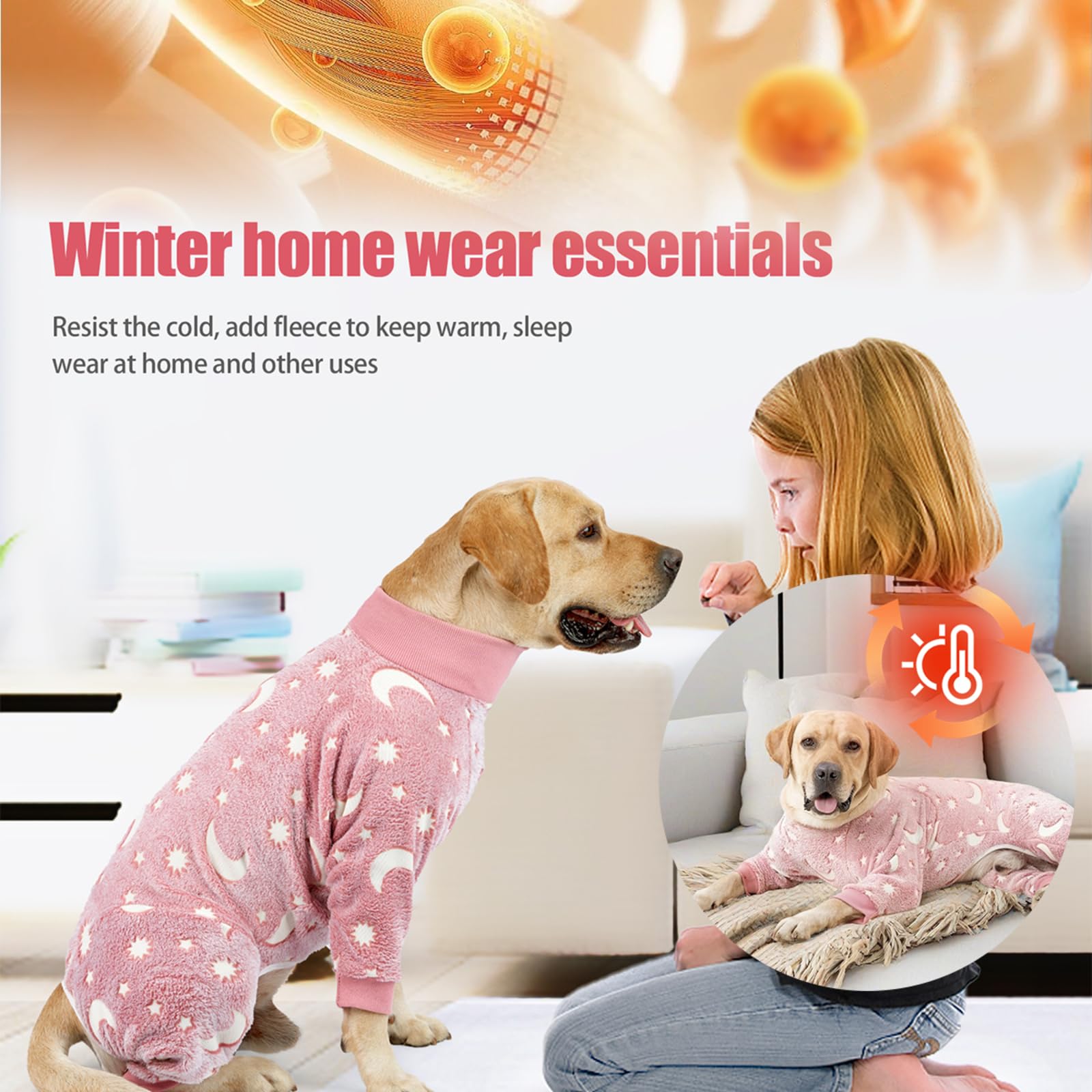 PAPIAMEN winter-ready dog pajama adds warmth for chilly day walks.