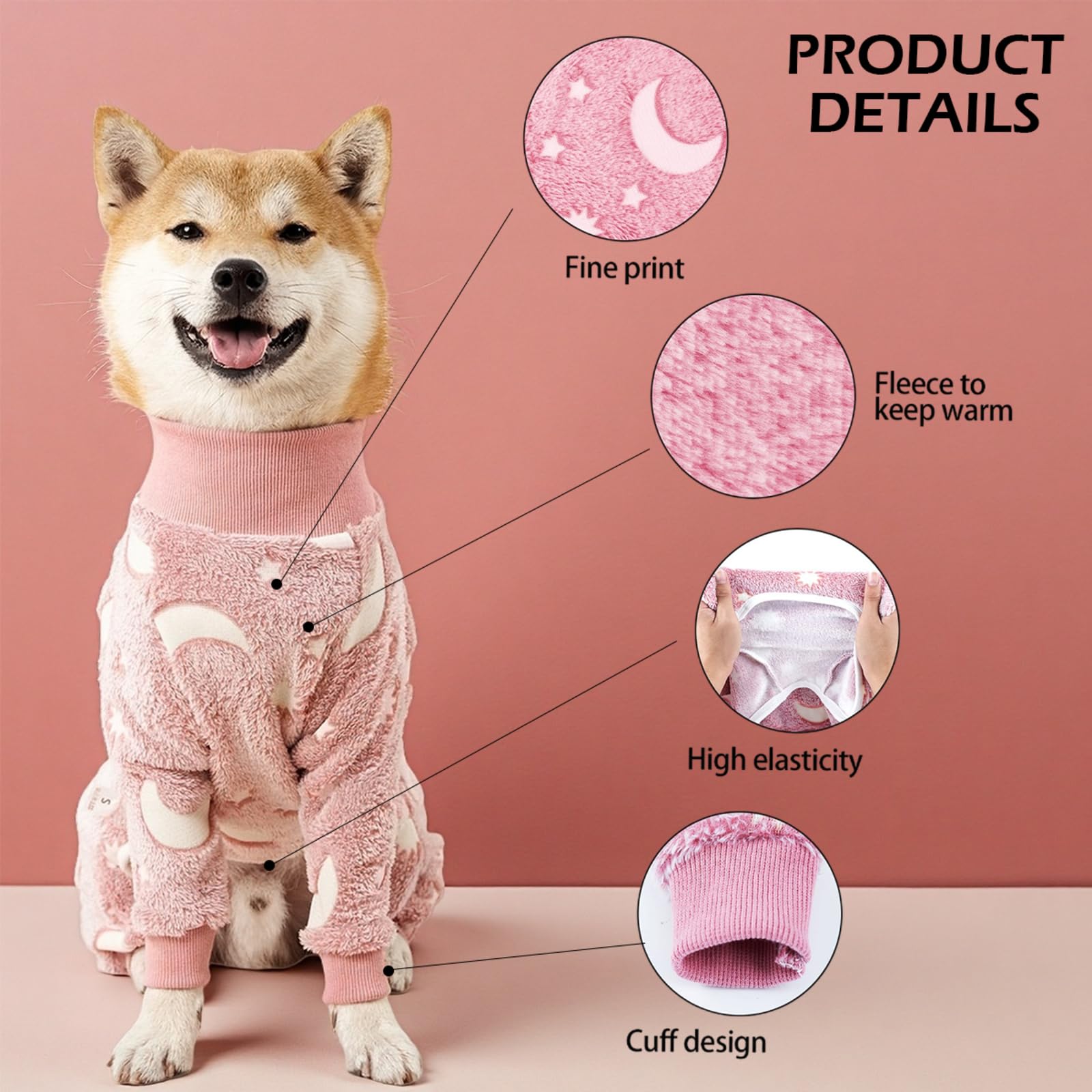 PAPIAMEN recovery-style dog onesie offers gentle abdominal protection after minor surgery.