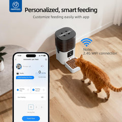 PAPIFEED app-control-smart-lyn interface offers scheduling and sharing with family.