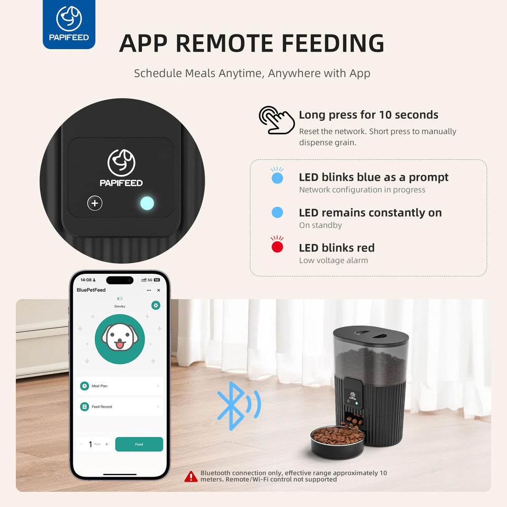 PAPIFEED automatic feeder battery-backup view demonstrates power resilience.